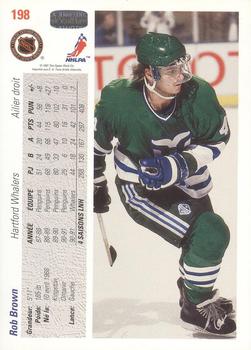 1991-92 Upper Deck French #198 Rob Brown Back
