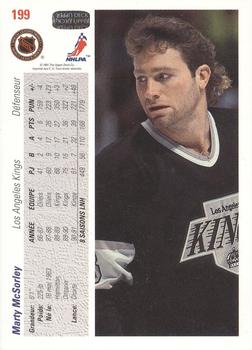 1991-92 Upper Deck French #199 Marty McSorley Back