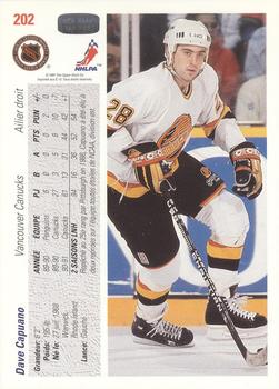 1991-92 Upper Deck French #202 Dave Capuano Back