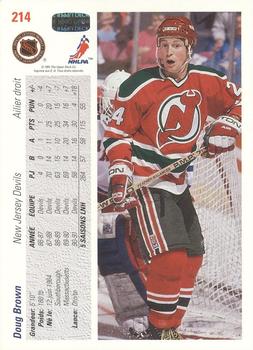 1991-92 Upper Deck French #214 Doug Brown Back