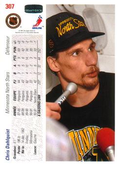 1991-92 Upper Deck French #307 Chris Dahlquist Back