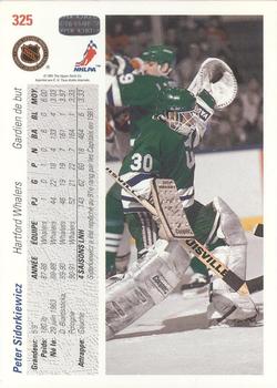 1991-92 Upper Deck French #325 Peter Sidorkiewicz Back