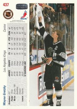 1991-92 Upper Deck French #437 Wayne Gretzky Back