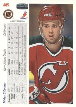 1991-92 Upper Deck French #485 Myles O'Connor Back