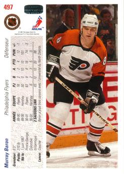 1991-92 Upper Deck French #497 Murray Baron Back