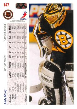 1991-92 Upper Deck French #147 Andy Moog Back