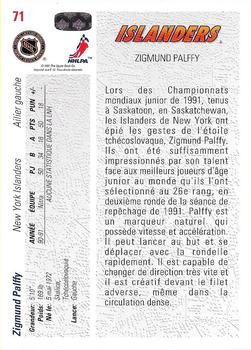 1991-92 Upper Deck French #71 Zigmund Palffy Back