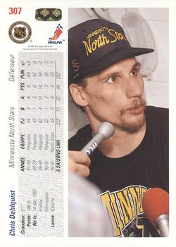 1991-92 Upper Deck French #307 Chris Dahlquist Back