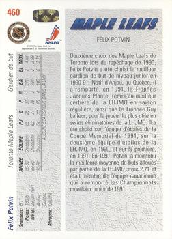 1991-92 Upper Deck French #460 Felix Potvin Back