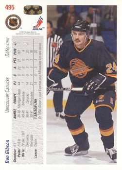 1991-92 Upper Deck French #495 Don Gibson Back