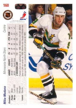 1991-92 Upper Deck French #160 Mike Modano Back