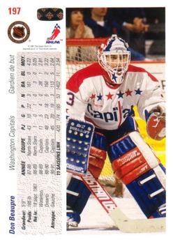 1991-92 Upper Deck French #197 Don Beaupre Back