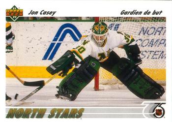 1991-92 Upper Deck French #205 Jon Casey Front