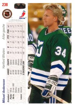 1991-92 Upper Deck French #238 Mikael Andersson Back