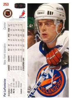 1991-92 Upper Deck French #253 Pat LaFontaine Back