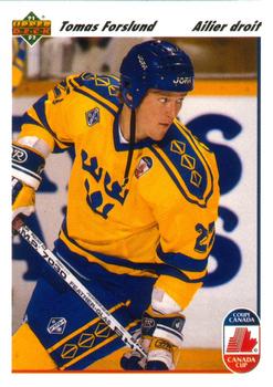1991-92 Upper Deck French #27 Tomas Forslund Front