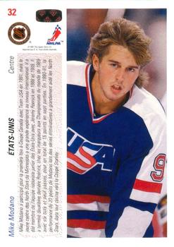 1991-92 Upper Deck French #32 Mike Modano Back