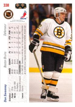 1991-92 Upper Deck French #338 Don Sweeney Back