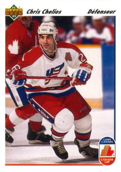 1991-92 Upper Deck French #37 Chris Chelios Front