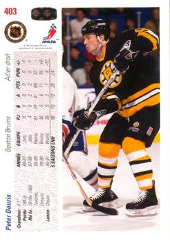 1991-92 Upper Deck French #403 Peter Douris Back
