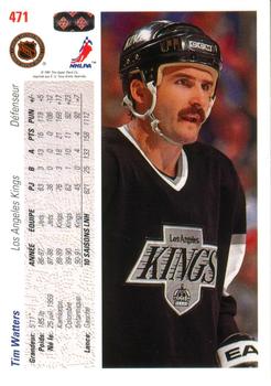 1991-92 Upper Deck French #471 Tim Watters Back