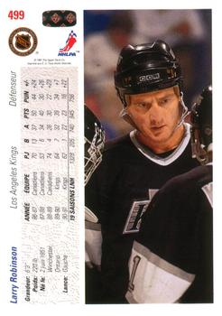 1991-92 Upper Deck French #499 Larry Robinson Back
