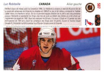 1991-92 Upper Deck French #507 Luc Robitaille Back
