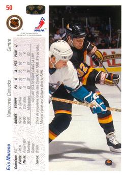 1991-92 Upper Deck French #50 Eric Murano Back