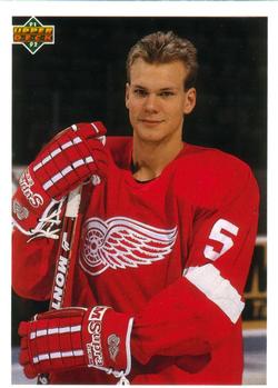 1991-92 Upper Deck French #584 Young Guns Checklist (Nicklas Lidstrom) Front