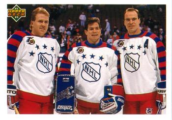 1991-92 Upper Deck French #610 Mark Messier / Mike Richter / Brian Leetch Front