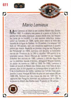 1991-92 Upper Deck French #611 Mario Lemieux Back