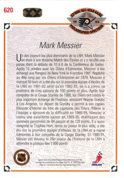 1991-92 Upper Deck French #620 Mark Messier Back
