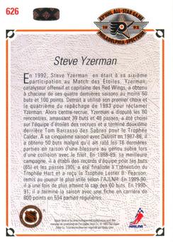 1991-92 Upper Deck French #626 Steve Yzerman Back
