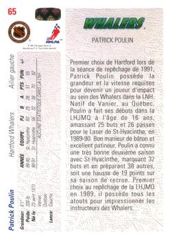 1991-92 Upper Deck French #65 Patrick Poulin Back