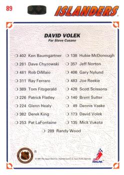 1991-92 Upper Deck French #89 David Volek Back
