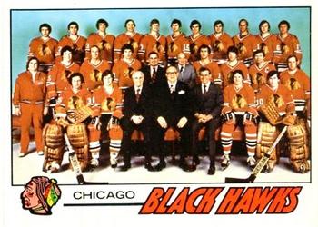 1977-78 O-Pee-Chee #74 Chicago Blackhawks Team Front
