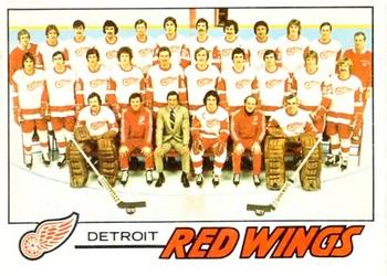 1977-78 O-Pee-Chee #77 Detroit Red Wings Team Front