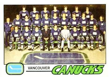 1977-78 O-Pee-Chee #87 Vancouver Canucks Team Front
