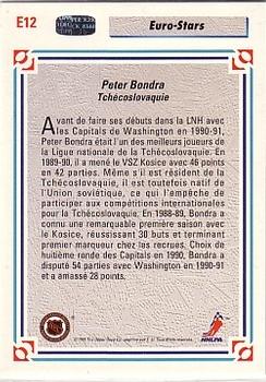 1991-92 Upper Deck French - Euro-Stars #E12 Peter Bondra Back