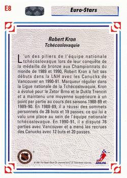 1991-92 Upper Deck French - Euro-Stars #E8 Robert Kron Back