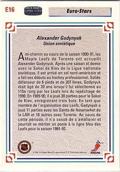1991-92 Upper Deck French - Euro-Stars #E16 Alexander Godynyuk Back