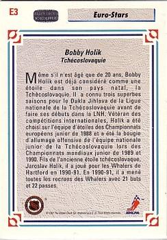 1991-92 Upper Deck French - Euro-Stars #E3 Bobby Holik Back