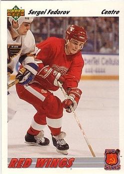 1991-92 Upper Deck French - Euro-Stars #E9 Sergei Fedorov Front