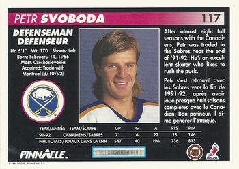 1992-93 Pinnacle Canadian #117 Petr Svoboda Back