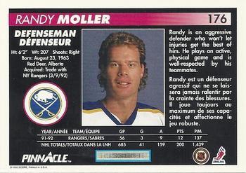 1992-93 Pinnacle Canadian #176 Randy Moller Back