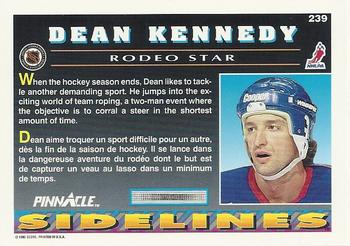 1992-93 Pinnacle Canadian #239 Dean Kennedy Back