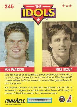 1992-93 Pinnacle Canadian #245 Rob Pearson / Mike Bossy Back
