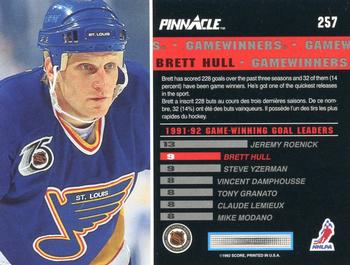 1992-93 Pinnacle Canadian #257 Brett Hull Back