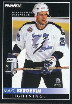 1992-93 Pinnacle Canadian #385 Marc Bergevin Front