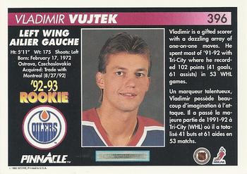 1992-93 Pinnacle Canadian #396 Vladimir Vujtek Back